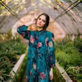 Cotton Printed Kurti – Blue Floral